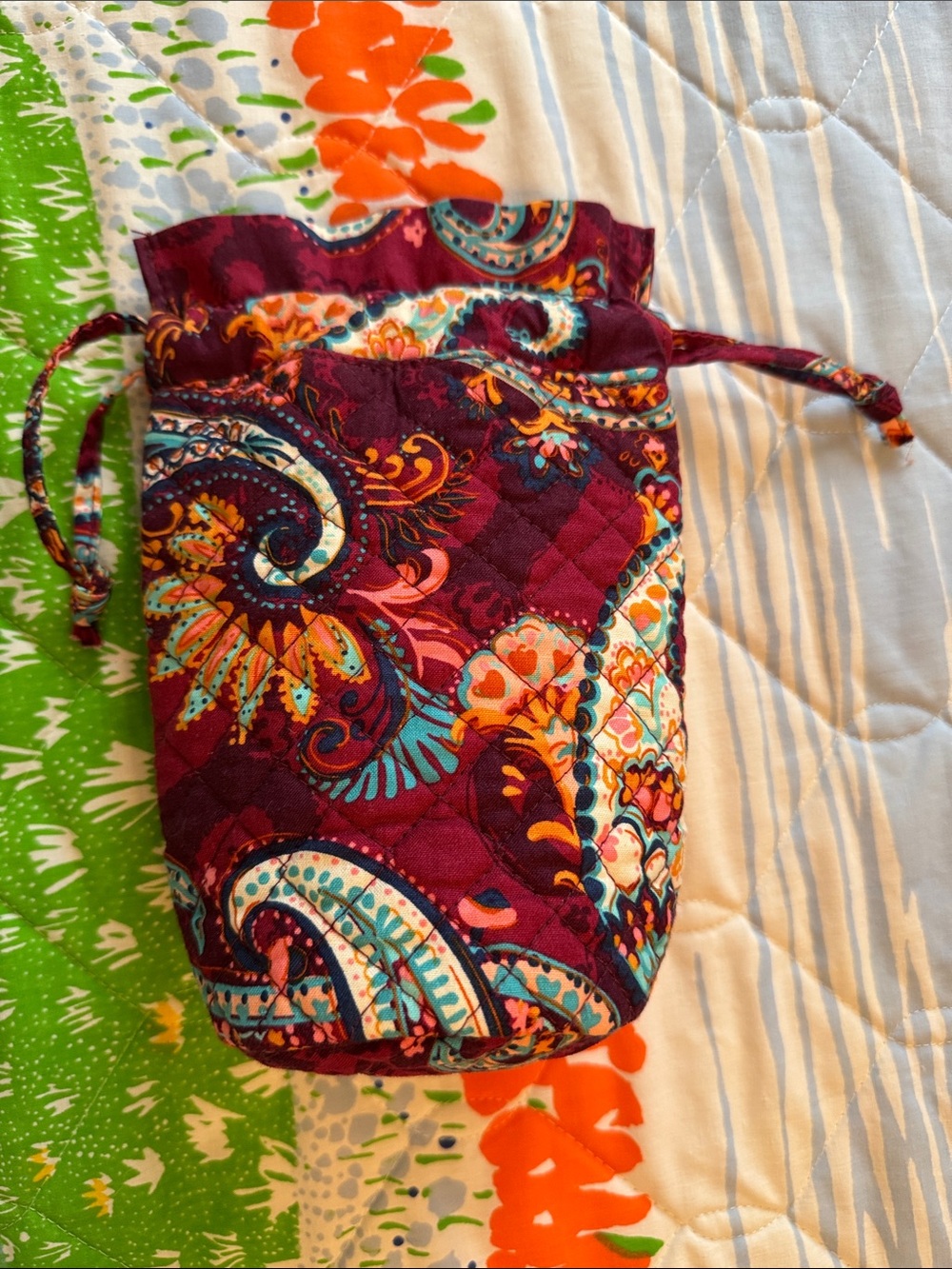 Vera Bradley small drawstring bag paisley jamboree